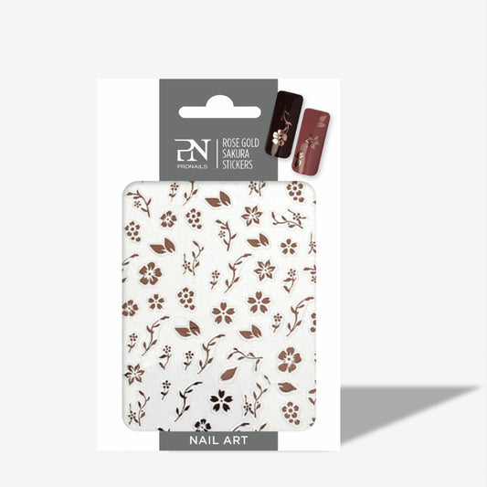 Rose Gold Sakura Nail Stickers